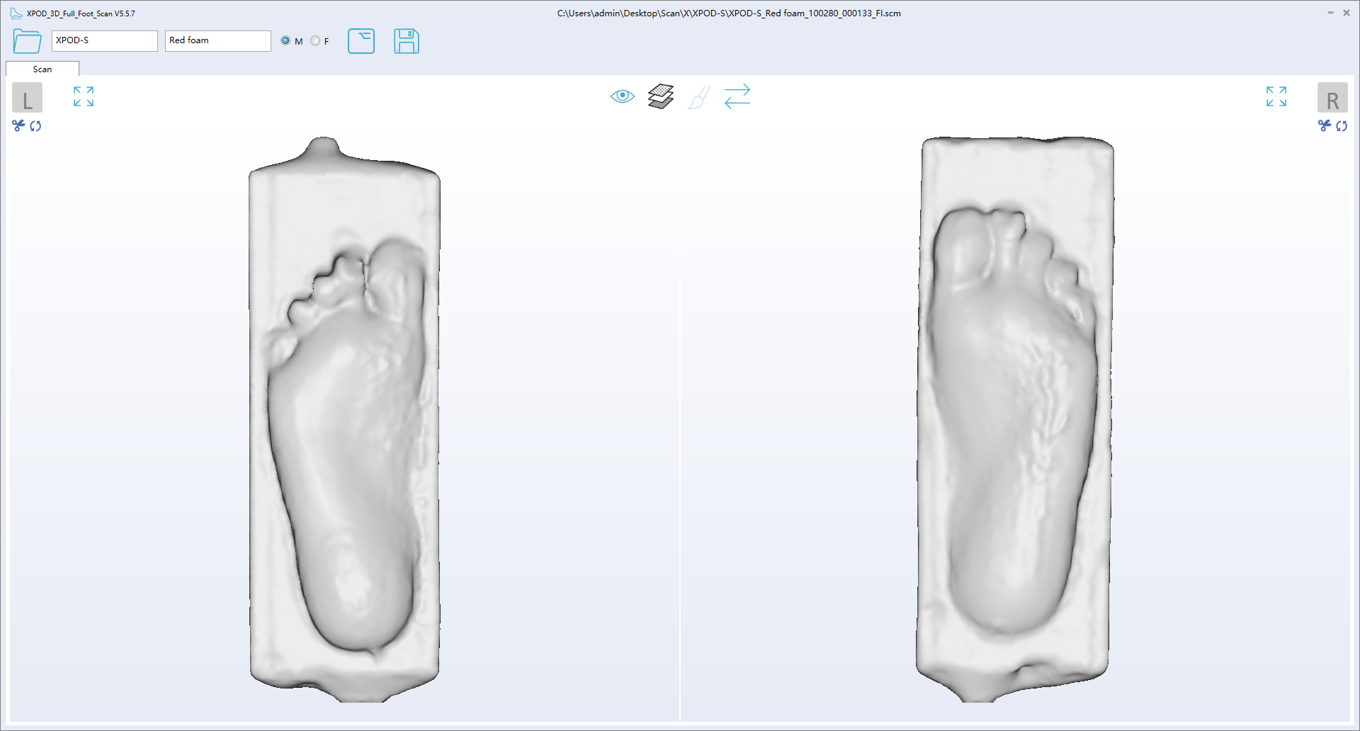 XPOD Full Foot Scanner Files